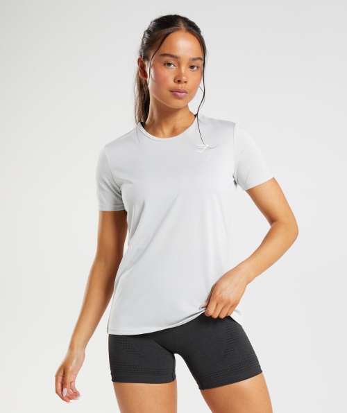 Camiseta De Treino Gymshark Cinza Claro