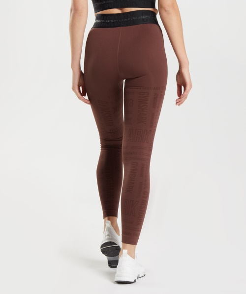 Leggings Gymshark Vision Marrom Cereja