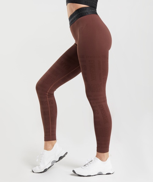 Leggings Gymshark Vision Marrom Cereja