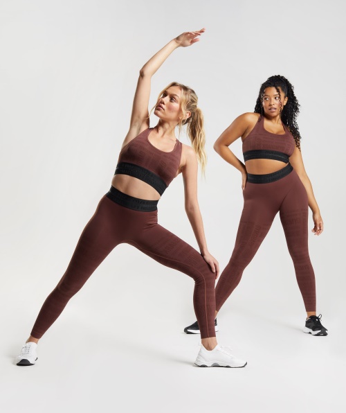 Leggings Gymshark Vision Marrom Cereja