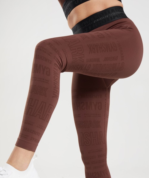 Leggings Gymshark Vision Marrom Cereja