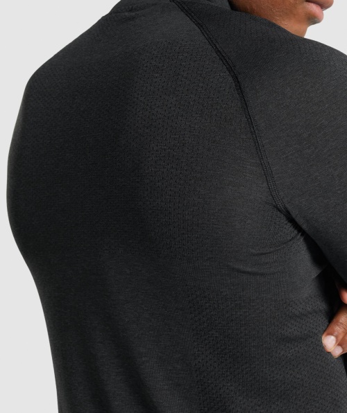 Gymshark Vital Light 1/4 Zip Black Marl