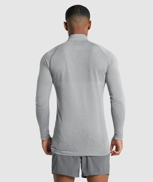 Gymshark Vital Light 1/4 Zip Charcoal Marl