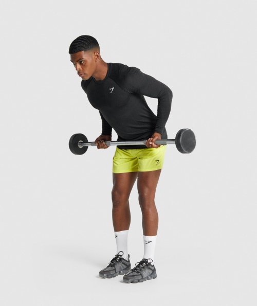 Gymshark Vital Light Sem Costura Camiseta Manga Longa Black Marl