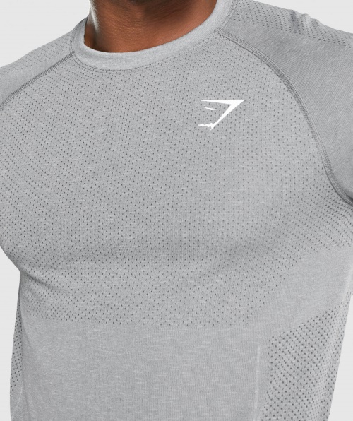 Gymshark Vital Light Sem Costura Camiseta Manga Longa Carvão Marl