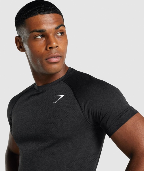 Camiseta Sem Costura Gymshark Vital Light Black Marl