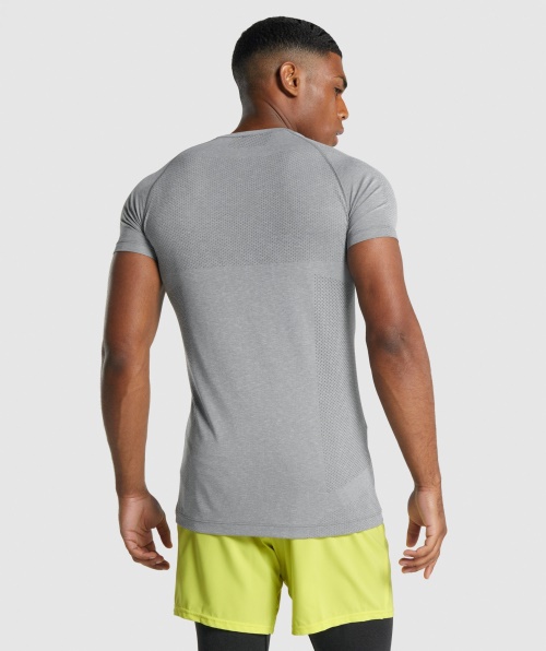Camiseta Sem Costura De Luz Vital Gymshark Charcoal Marl