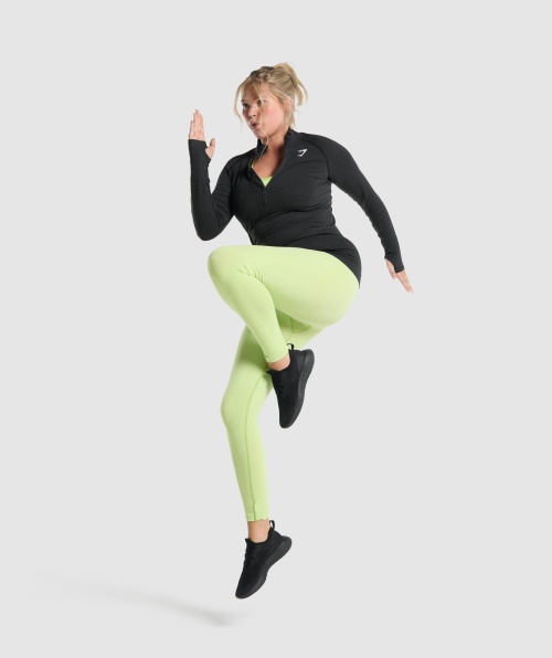 Gymshark Vital Seamless 2.0 1/2 Pulôver Feminino Black Marl