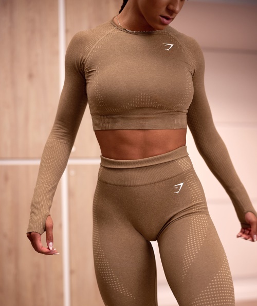 Gymshark Vital Seamless 2.0 Crop Top Fulvo Marl