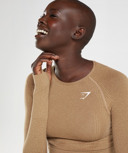 Gymshark Vital Seamless 2.0 Crop Top Fulvo Marl