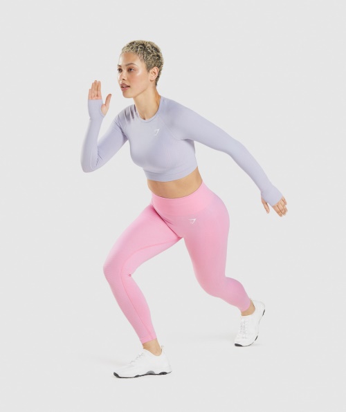 Gymshark Vital Seamless 2.0 Crop Top Moonstone Blue Marl