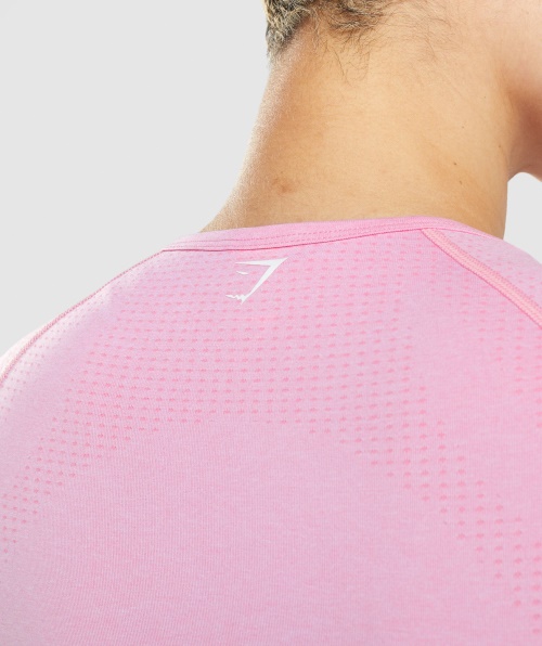 Gymshark Vital Seamless 2.0 Crop Top Sorbet Pink Marl