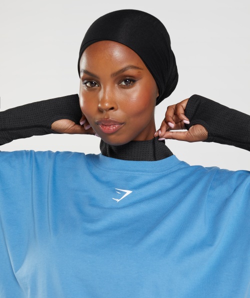 Gymshark Vital Seamless 2.0 Top Midi Gola Alta Preta Marl