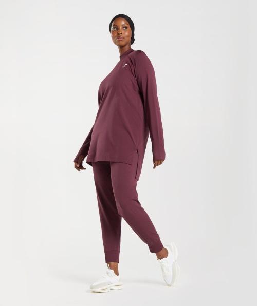 Gymshark Vital Seamless 2.0 Joggers Marrom Marl Assado