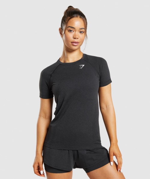 Gymshark Vital Seamless 2.0 Light T-shirt Black Marl