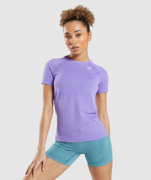 Gymshark Vital Seamless 2.0 Light T-shirt Brilhante Roxo Marl