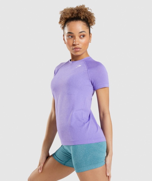Gymshark Vital Seamless 2.0 Light T-shirt Brilhante Roxo Marl