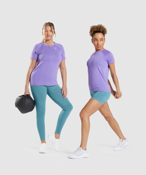 Gymshark Vital Seamless 2.0 Light T-shirt Brilhante Roxo Marl