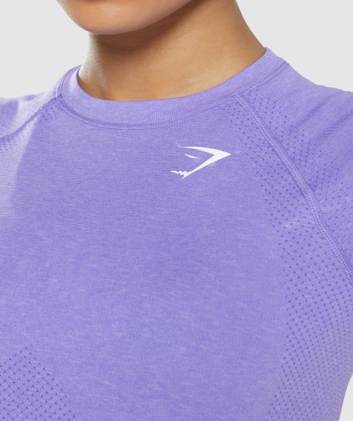 Gymshark Vital Seamless 2.0 Light T-shirt Brilhante Roxo Marl