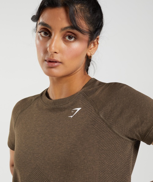 Gymshark Vital Seamless 2.0 Light T-shirt Espresso Marl