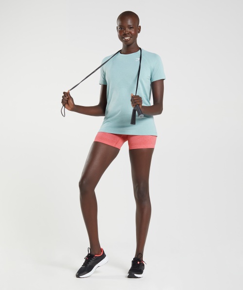 Camiseta Gymshark Vital Seamless 2.0 Light Azul Pérola