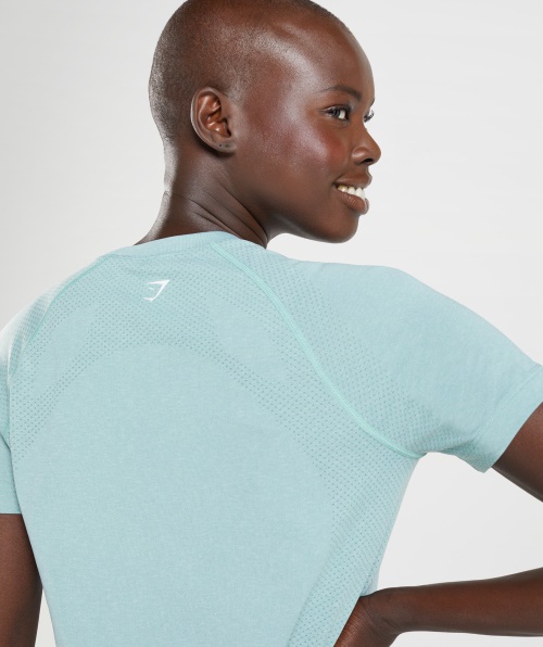 Camiseta Gymshark Vital Seamless 2.0 Light Azul Pérola