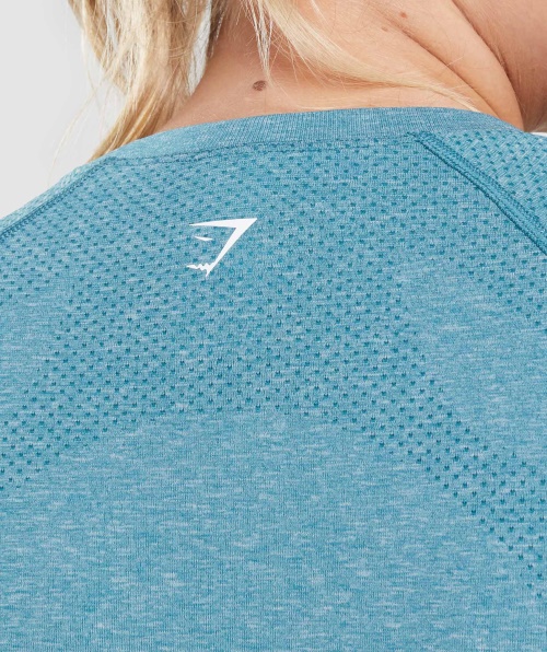 Gymshark Vital Seamless 2.0 Leve T-shirt Tahoe Teal Marl