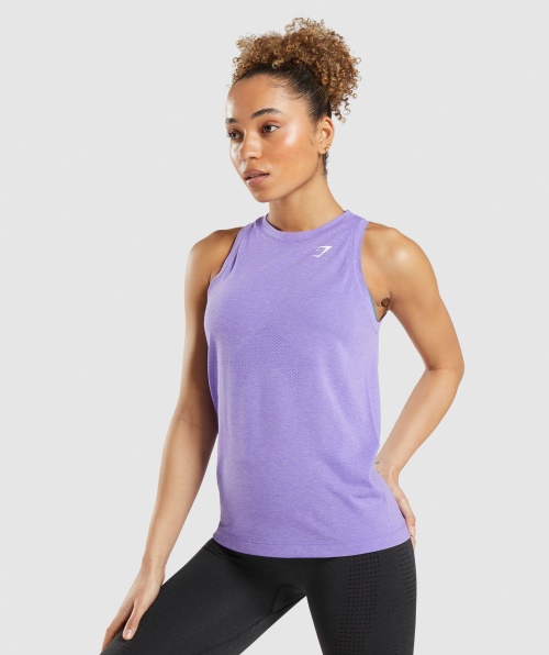 Gymshark Vital Seamless 2.0 Light Tank Brilhante Roxo Marl