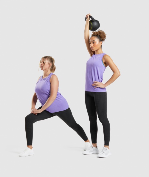 Gymshark Vital Seamless 2.0 Light Tank Brilhante Roxo Marl