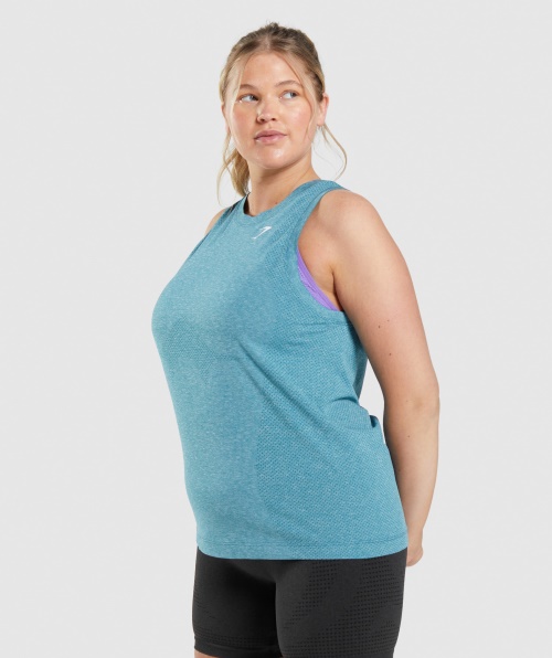 Gymshark Vital Seamless 2.0 Light Tank Tahoe Teal Marl