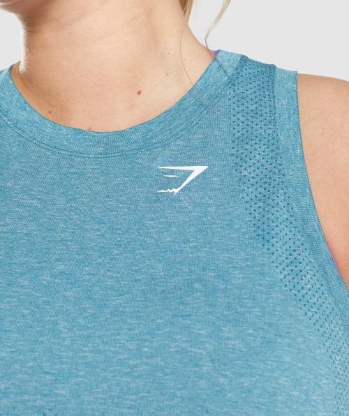 Gymshark Vital Seamless 2.0 Light Tank Tahoe Teal Marl