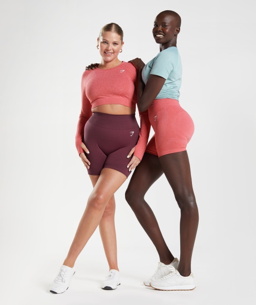 Gymshark Vital Seamless 2.0 Shorts Marrom Marl Assado