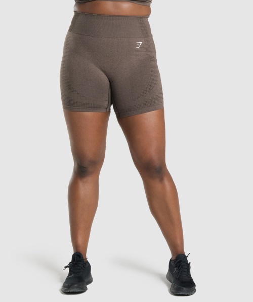 Gymshark Vital Sem Costura 2.0 Shorts Marrom Marl