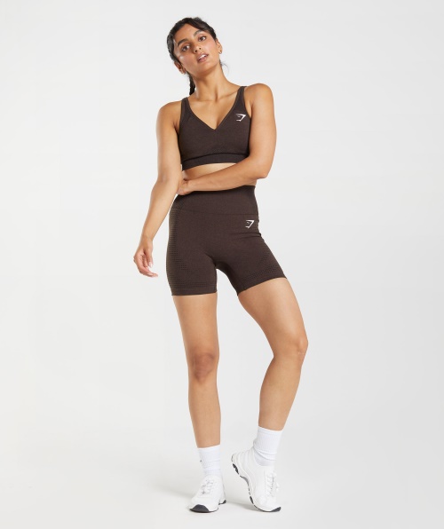 Calções Gymshark Vital Seamless 2.0 Cherry Brown Marl