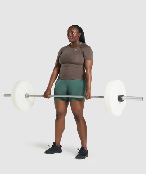 Gymshark Vital Seamless 2.0 Shorts Verde Escuro Marl