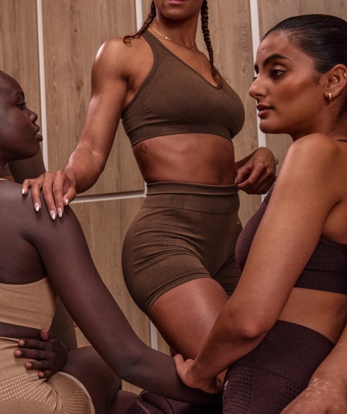 Gymshark Vital Seamless 2.0 Shorts Espresso Marl