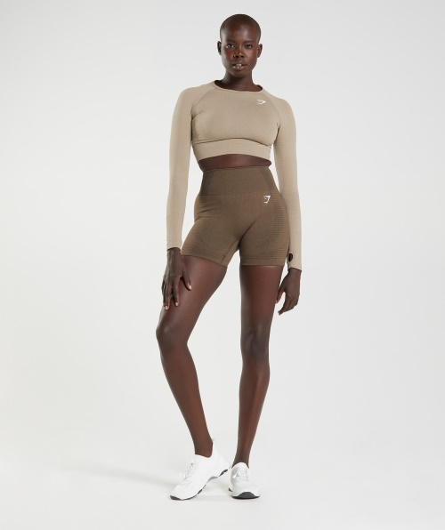 Gymshark Vital Seamless 2.0 Shorts Espresso Marl