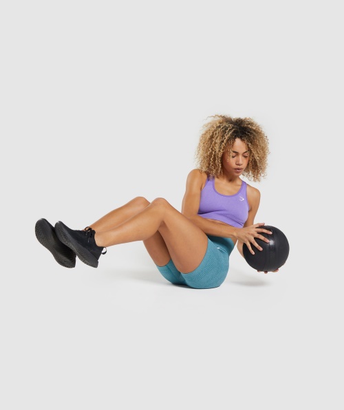 Sutiã Esportivo Gymshark Vital Seamless 2.0 Marl Roxo Brilhante