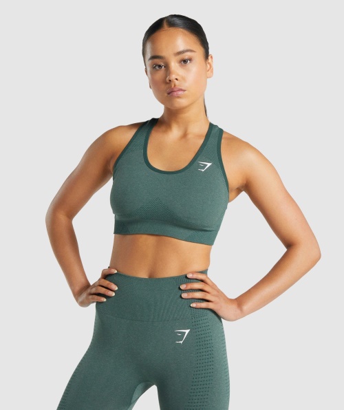 Sutiã Esportivo Gymshark Vital Seamless 2.0 Verde Escuro Marl