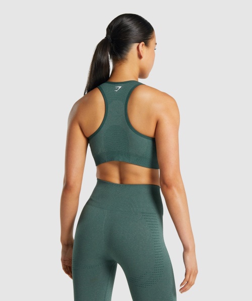 Sutiã Esportivo Gymshark Vital Seamless 2.0 Verde Escuro Marl
