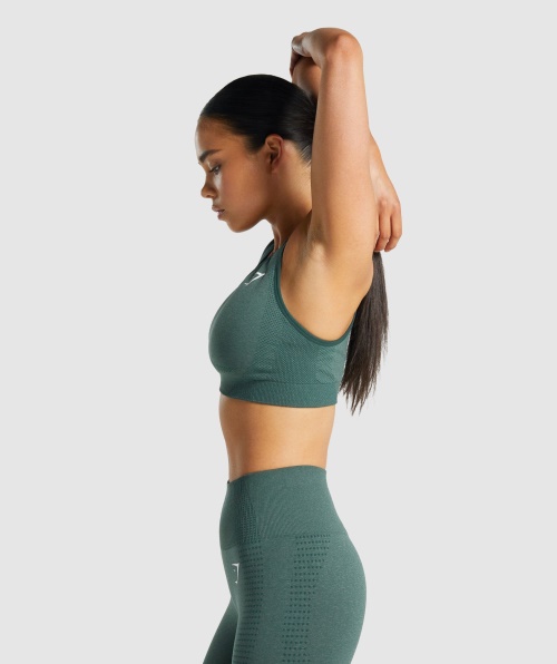 Sutiã Esportivo Gymshark Vital Seamless 2.0 Verde Escuro Marl