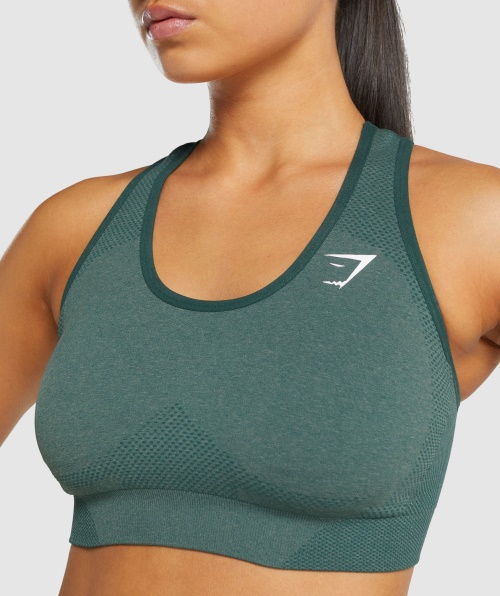 Sutiã Esportivo Gymshark Vital Seamless 2.0 Verde Escuro Marl