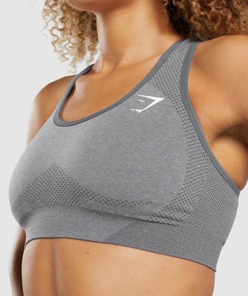 Sutiã Esportivo Gymshark Vital Seamless 2.0 Esfumaçado Cinza Marl