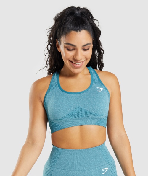 Sutiã Esportivo Gymshark Vital Seamless 2.0 Tahoe Teal Marl