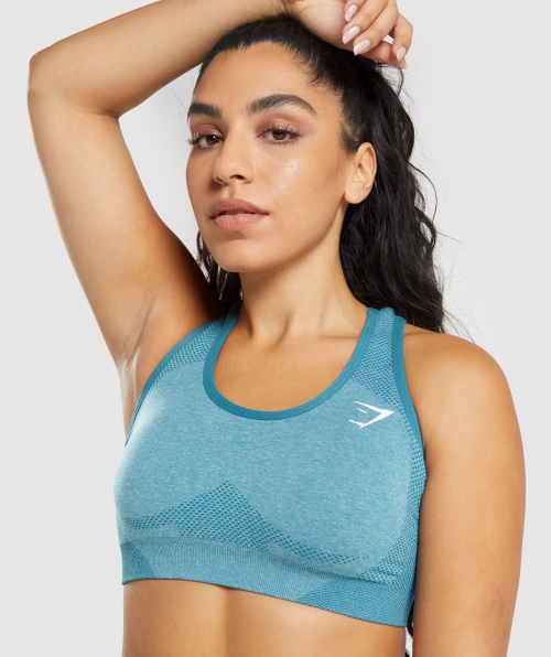 Sutiã Esportivo Gymshark Vital Seamless 2.0 Tahoe Teal Marl