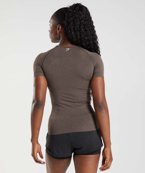 Camiseta Gymshark Vital Seamless 2.0 Brown Marl