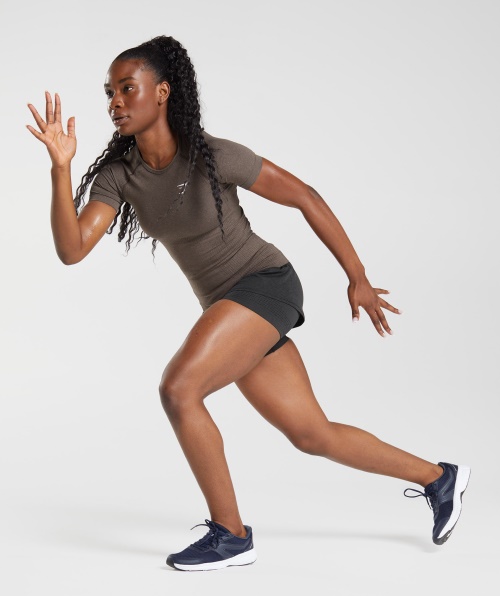 Camiseta Gymshark Vital Seamless 2.0 Brown Marl