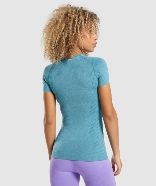 Camiseta Gymshark Vital Seamless 2.0 Tahoe Teal Marl