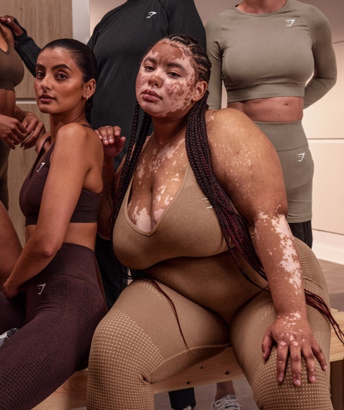 Gymshark Vital Sem Costura 2.0 Sutiã Esportivo Com Decote Em V Fulvo Marl