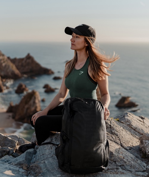 Gymshark Vital Seamless 2.0 Colete Verde Escuro Marl